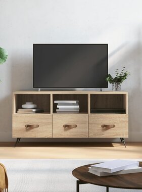VidaXL Tv-meubel 102x36x50 cm bewerkt hout sonoma eikenkleurig