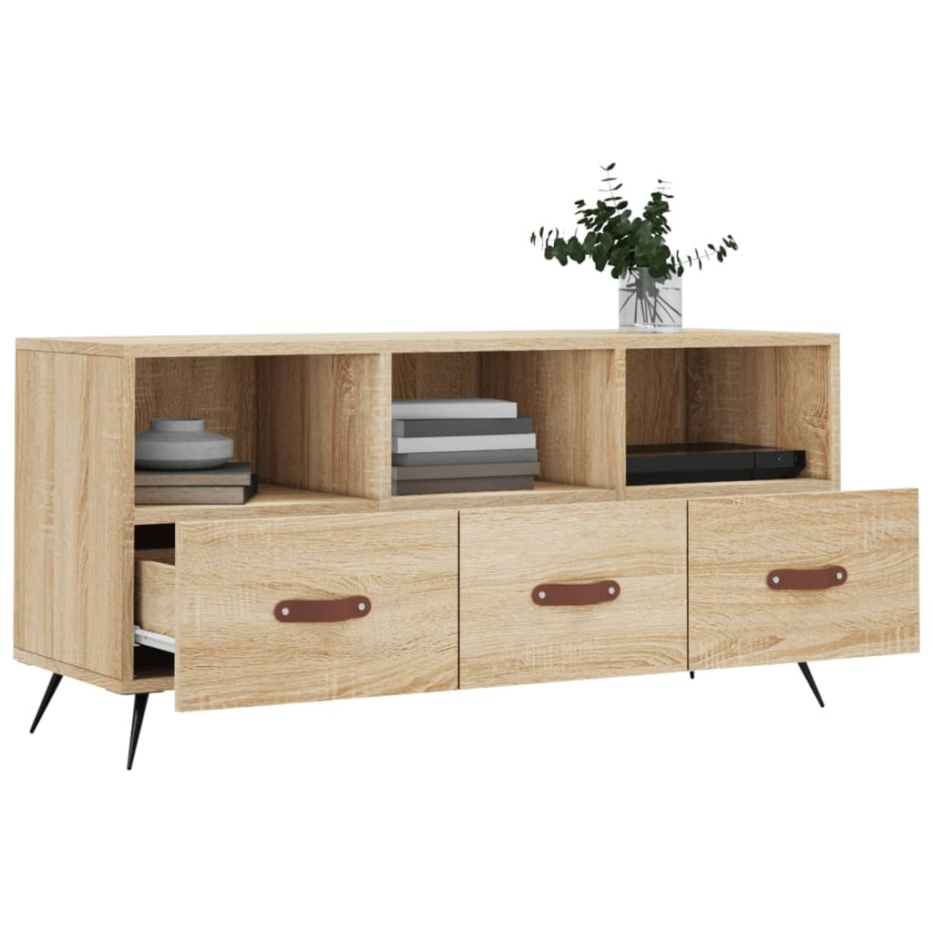 VidaXL Tv-meubel 102x36x50 cm bewerkt hout sonoma eikenkleurig
