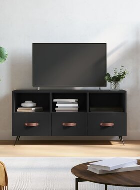 VidaXL Tv-meubel 102x36x50 cm bewerkt hout zwart