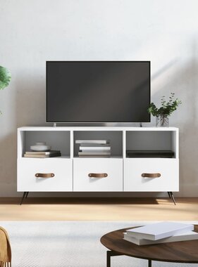 vidaXL Tv-meubel 102x36x50 cm bewerkt hout wit