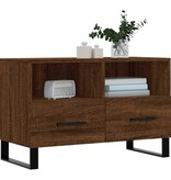 VidaXL Tv-meubel 80x36x50 cm bewerkt hout bruineikenkleurig