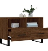 VidaXL Tv-meubel 80x36x50 cm bewerkt hout bruineikenkleurig