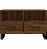 VidaXL Tv-meubel 80x36x50 cm bewerkt hout bruineikenkleurig