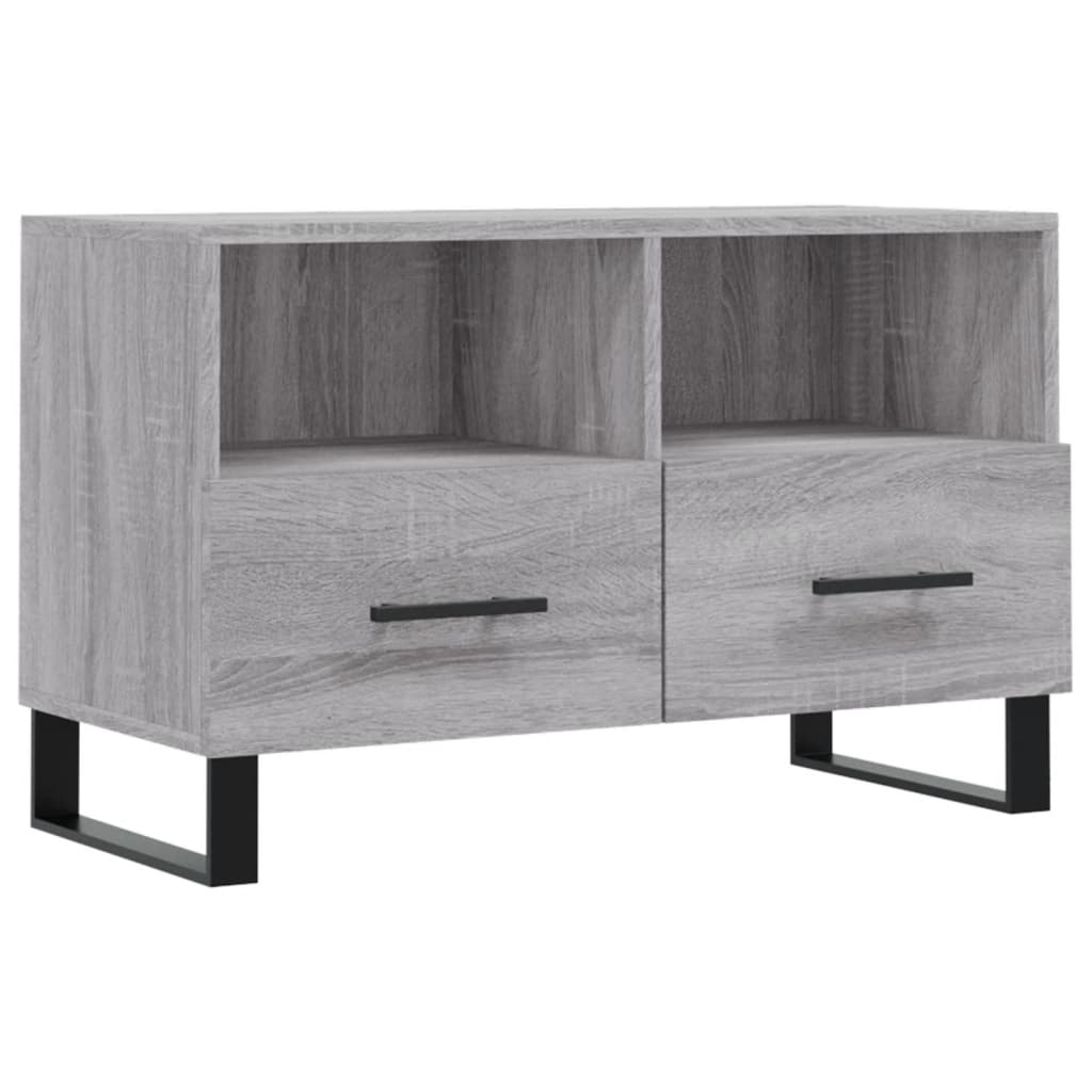 VidaXL Tv-meubel 80x36x50 cm bewerkt hout grijs sonoma eikenkleurig