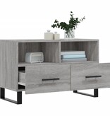 VidaXL Tv-meubel 80x36x50 cm bewerkt hout grijs sonoma eikenkleurig