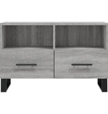 VidaXL Tv-meubel 80x36x50 cm bewerkt hout grijs sonoma eikenkleurig