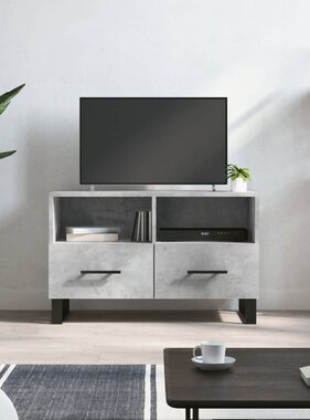 VidaXL Tv-meubel 80x36x50 cm bewerkt hout betongrijs