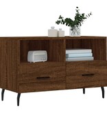 VidaXL Tv-meubel 80x36x50 cm bewerkt hout bruineikenkleurig