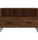 VidaXL Tv-meubel 80x36x50 cm bewerkt hout bruineikenkleurig