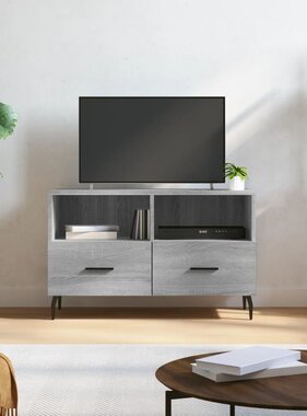 VidaXL Tv-meubel 80x36x50 cm bewerkt hout grijs sonoma eikenkleurig