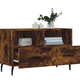 VidaXL Tv-meubel 80x36x50 cm bewerkt hout gerookt eikenkleurig