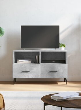 VidaXL Tv-meubel 80x36x50 cm bewerkt hout betongrijs