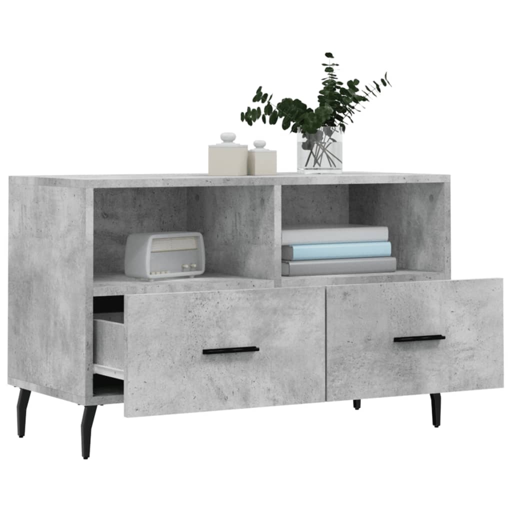VidaXL Tv-meubel 80x36x50 cm bewerkt hout betongrijs