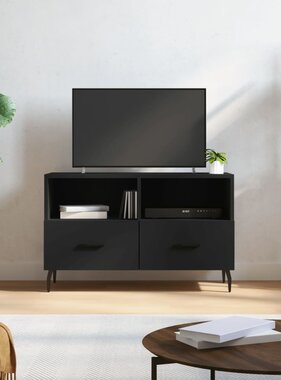 VidaXL Tv-meubel 80x36x50 cm bewerkt hout zwart