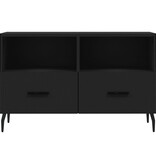 VidaXL Tv-meubel 80x36x50 cm bewerkt hout zwart