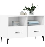 VidaXL Tv-meubel 80x36x50 cm bewerkt hout wit