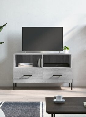 VidaXL Tv-meubel 80x36x50 cm bewerkt hout grijs sonoma eikenkleurig