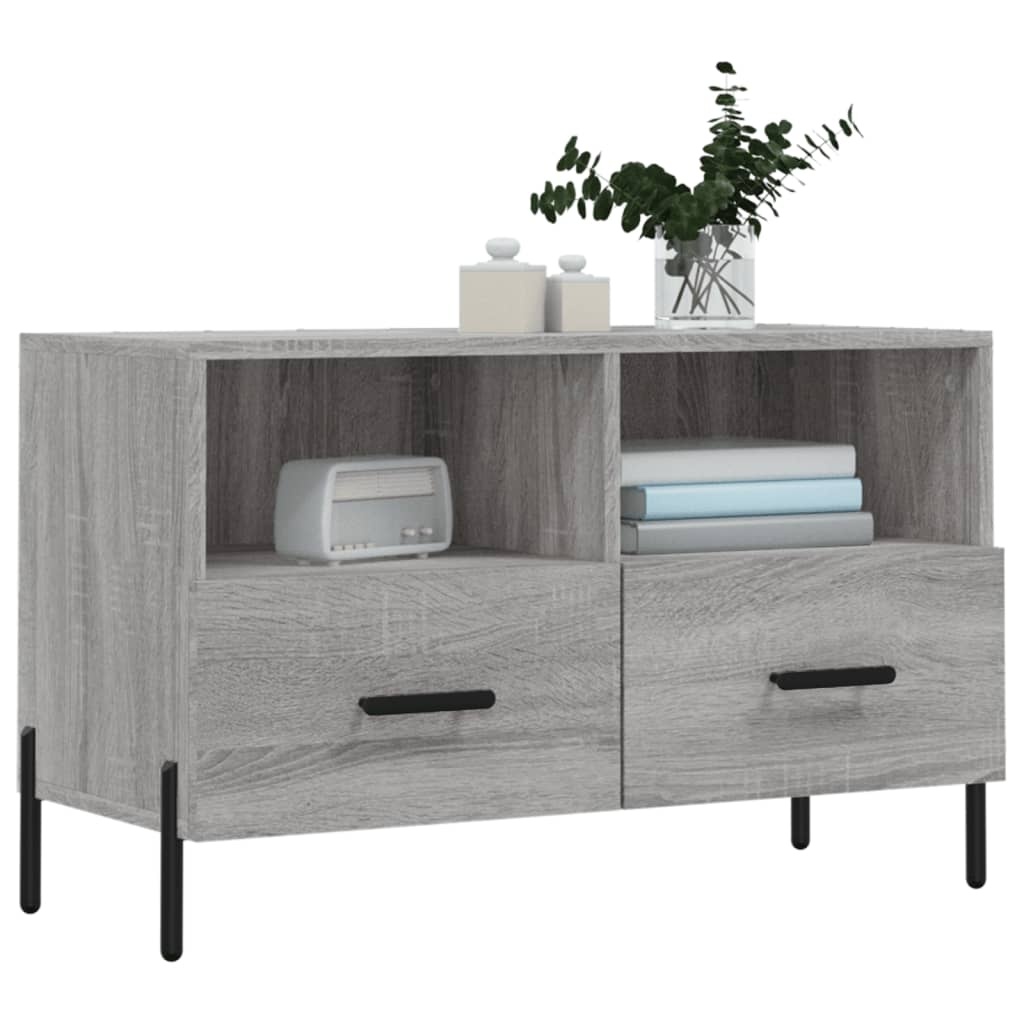 VidaXL Tv-meubel 80x36x50 cm bewerkt hout grijs sonoma eikenkleurig