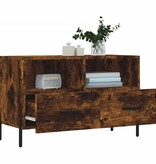 VidaXL Tv-meubel 80x36x50 cm bewerkt hout gerookt eikenkleurig