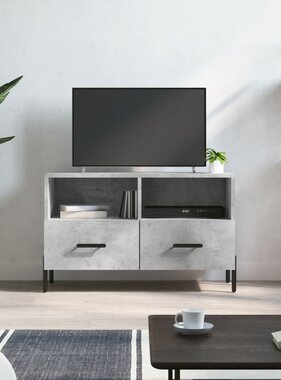 VidaXL Tv-meubel 80x36x50 cm bewerkt hout betongrijs
