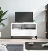 VidaXL Tv-meubel 80x36x50 cm bewerkt hout hoogglans wit