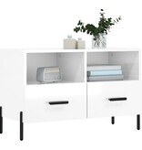 VidaXL Tv-meubel 80x36x50 cm bewerkt hout hoogglans wit