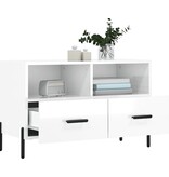 VidaXL Tv-meubel 80x36x50 cm bewerkt hout hoogglans wit