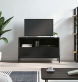 VidaXL Tv-meubel 80x36x50 cm bewerkt hout zwart