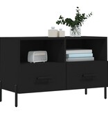 VidaXL Tv-meubel 80x36x50 cm bewerkt hout zwart