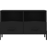 VidaXL Tv-meubel 80x36x50 cm bewerkt hout zwart