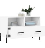 VidaXL Tv-meubel 80x36x50 cm bewerkt hout wit