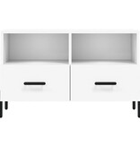 VidaXL Tv-meubel 80x36x50 cm bewerkt hout wit