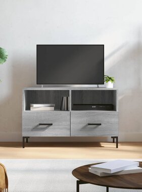 VidaXL Tv-meubel 80x36x50 cm bewerkt hout grijs sonoma eikenkleurig