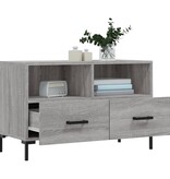 VidaXL Tv-meubel 80x36x50 cm bewerkt hout grijs sonoma eikenkleurig