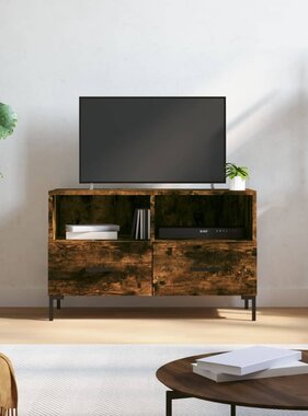 VidaXL Tv-meubel 80x36x50 cm bewerkt hout gerookt eikenkleurig