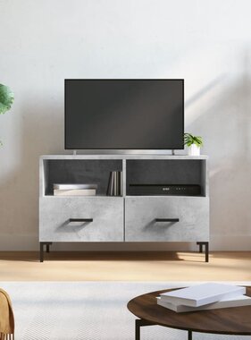 VidaXL Tv-meubel 80x36x50 cm bewerkt hout betongrijs