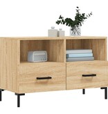 VidaXL Tv-meubel 80x36x50 cm bewerkt hout sonoma eiken