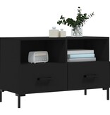 VidaXL Tv-meubel 80x36x50 cm bewerkt hout zwart