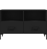 VidaXL Tv-meubel 80x36x50 cm bewerkt hout zwart