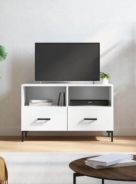 VidaXL Tv-meubel 80x36x50 cm bewerkt hout wit