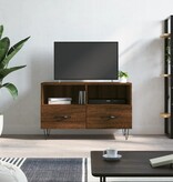 VidaXL Tv-meubel 80x36x50 cm bewerkt hout bruineikenkleurig