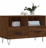 vidaXL Tv-meubel 80x36x50 cm bewerkt hout bruineikenkleurig