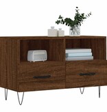 VidaXL Tv-meubel 80x36x50 cm bewerkt hout bruineikenkleurig