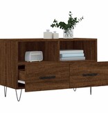 vidaXL Tv-meubel 80x36x50 cm bewerkt hout bruineikenkleurig