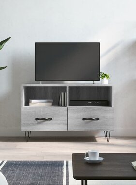 VidaXL Tv-meubel 80x36x50 cm bewerkt hout grijs sonoma eikenkleurig