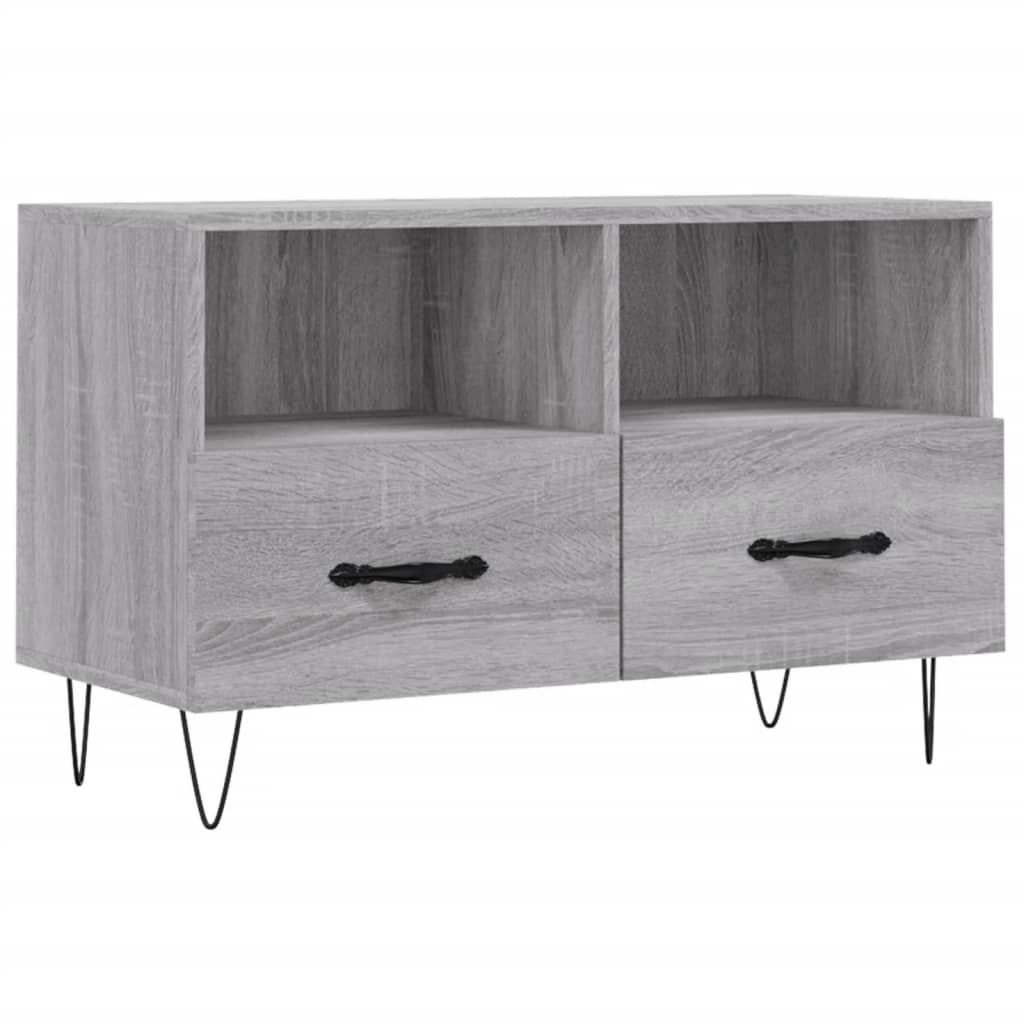 VidaXL Tv-meubel 80x36x50 cm bewerkt hout grijs sonoma eikenkleurig