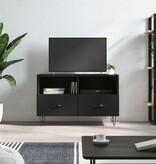 VidaXL Tv-meubel 80x36x50 cm bewerkt hout zwart