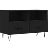 VidaXL Tv-meubel 80x36x50 cm bewerkt hout zwart