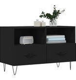 VidaXL Tv-meubel 80x36x50 cm bewerkt hout zwart