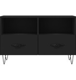 VidaXL Tv-meubel 80x36x50 cm bewerkt hout zwart